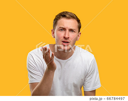 irritated man portrait disagreement quarrel irritated man portrait disagreement quarrel 66784497