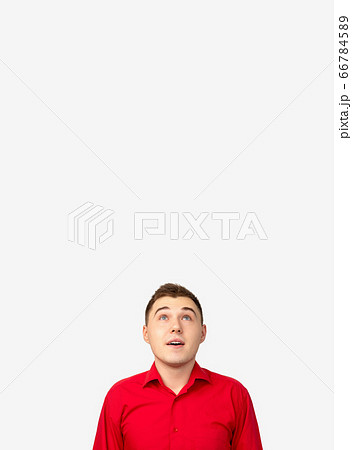 promotional background special offer amazed man 66784589