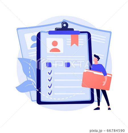 Employees CV, candidates resume vector concept metaphor. 66784590