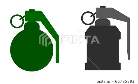 手榴弾のシルエット 66785592