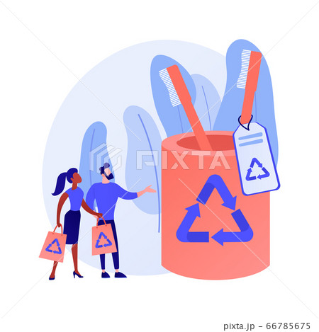 Plastic free hygiene products vector concept metaphor. 66785675