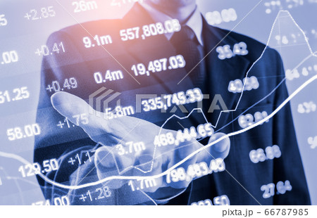 Stock market or forex trading graph and Stock market or forex trading graph and 66787985