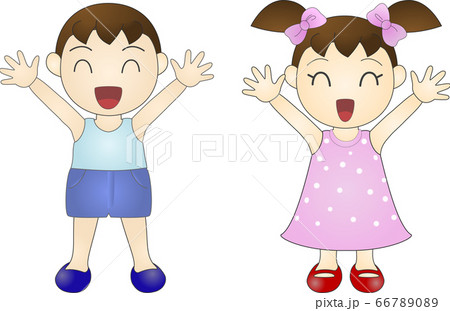 子供(男の子・女の子)ベクター 子供(男の子・女の子)ベクター 66789089