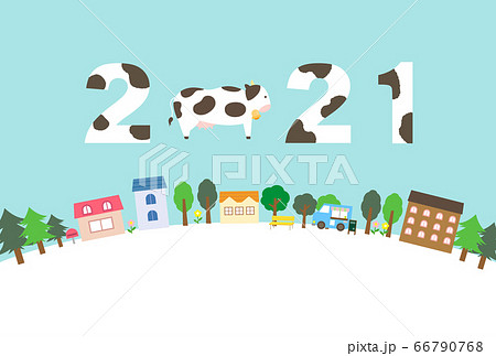 2021年 令和3年　年賀状素材 66790768