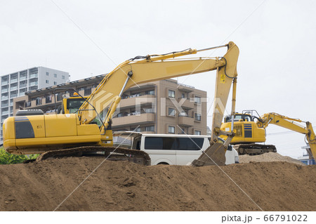 住宅 宅地造成 イメージ ショベルカー 住宅 宅地造成 イメージ ショベルカー 66791022