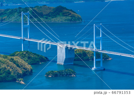 《愛媛県》来島海峡大橋・亀老山展望台の眺め 《愛媛県》来島海峡大橋・亀老山展望台の眺め 66791353