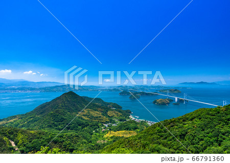 《愛媛県》来島海峡大橋・亀老山展望台の眺め 66791360