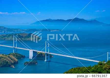 《愛媛県》来島海峡大橋・亀老山展望台の眺め 66791367