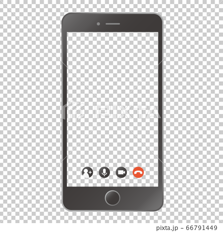 Videophone On Smartphone Frame Stock Illustration