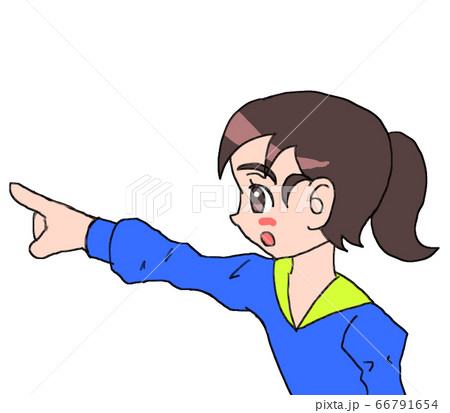 指差す女の子 指差す女の子 66791654