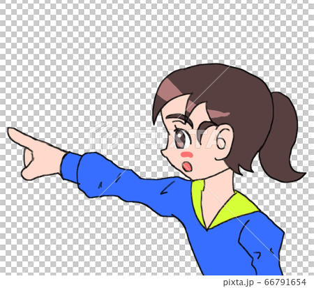 指差す女の子 指差す女の子 66791654