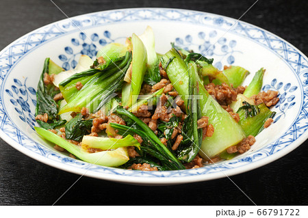 青梗菜の肉みそ炒め 66791722