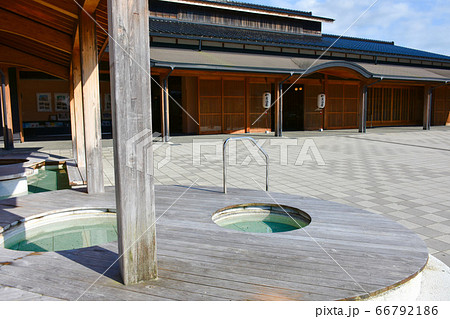 和倉温泉総湯 足湯 七尾市の写真素材