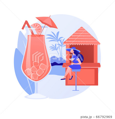 Beach bar vector concept metaphor Beach bar vector concept metaphor 66792969