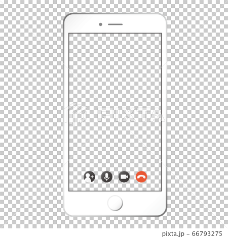 スマホでテレビ電話 フレーム のイラスト素材