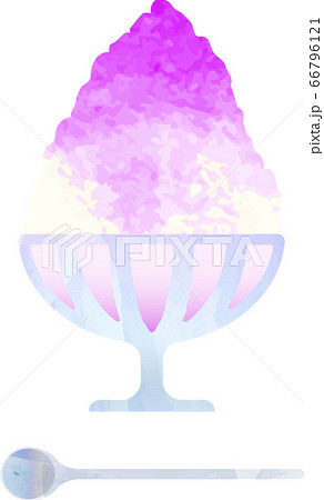 shaved ice-illustration-かき氷-グレープ shaved ice-illustration-かき氷-グレープ 66796121