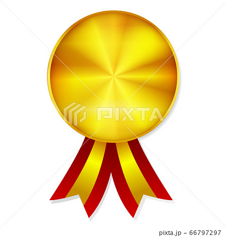 メダル リボン 円 アイコンのイラスト素材