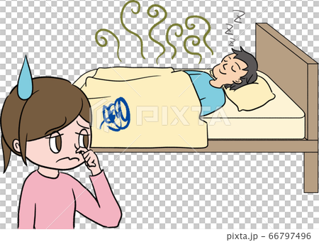 Wife who cares about the smell of her sleeping husband Wife who cares about the smell of her sleeping husband 66797496