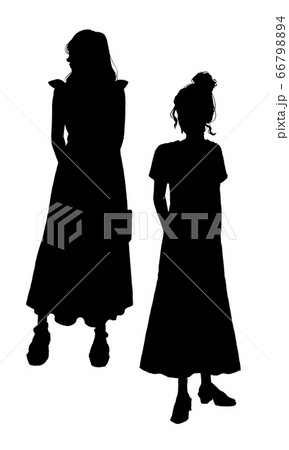 女性シルエット 女性シルエット 66798894