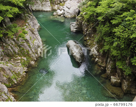 春の玉川渓谷、天狗橋から【山形県小国町】 春の玉川渓谷、天狗橋から【山形県小国町】 66799176