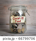 money jar with covid19 fund 66799706