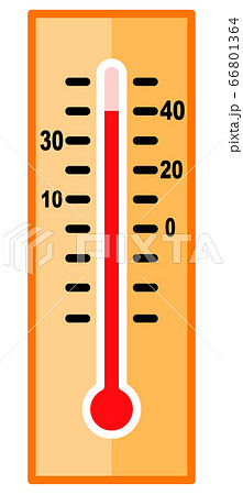 猛暑日の温度計のイラスト素材