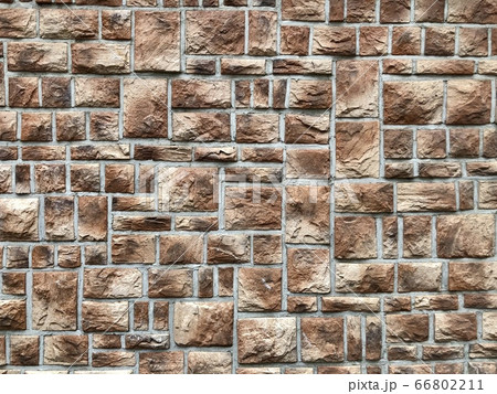 レンガ 壁 石垣の写真素材