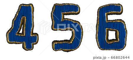 Set of numbers 4, 5, 6 made of industrial metal 3D Set of numbers 4, 5, 6 made of industrial metal 3D 66802644