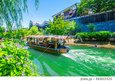 京都伏見の水路と十石舟 京都伏見の水路と十石舟 66803420