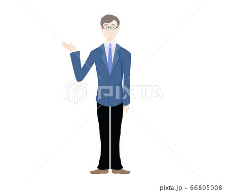 案内をする男性社員のイラスト 66805008