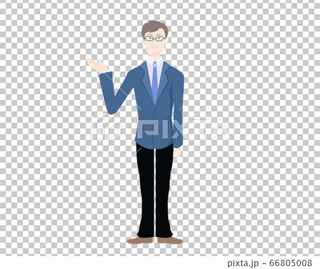 案内をする男性社員のイラスト 66805008