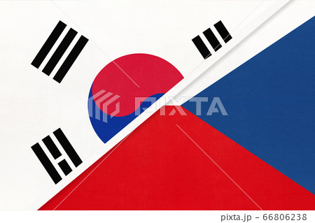 South Korea and Czech Republic, symbol of national flags 66806238