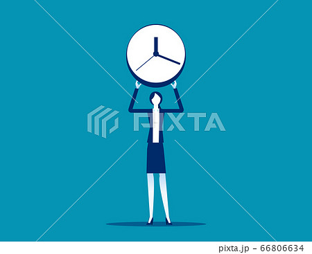 Business women holding watches indicate time savin Business women holding watches indicate time savin 66806634