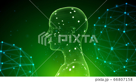 デジタル ネットワーク テクノロジー AI 人工知能 データ 通信 システム 情報 コンセプト 背景 66807158