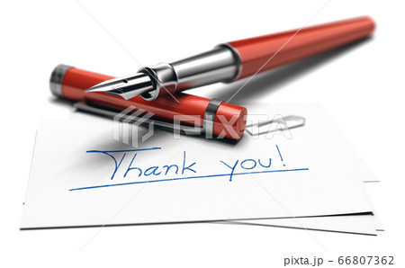 Thanking Someone Thank You Card Over Whiteのイラスト素材