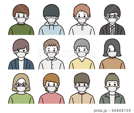 男性 アイコン マスク イラスト 男性 アイコン マスク イラスト 66808739