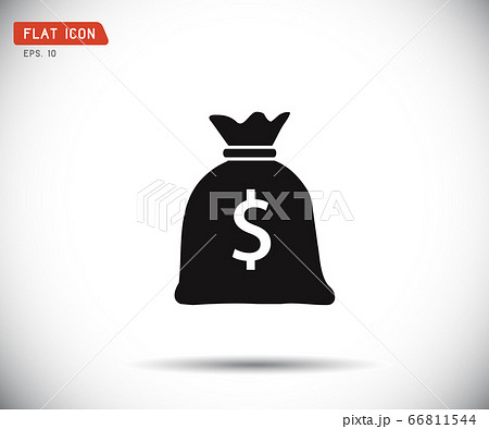 Money bag icon, Flat logo vector illustration 66811544