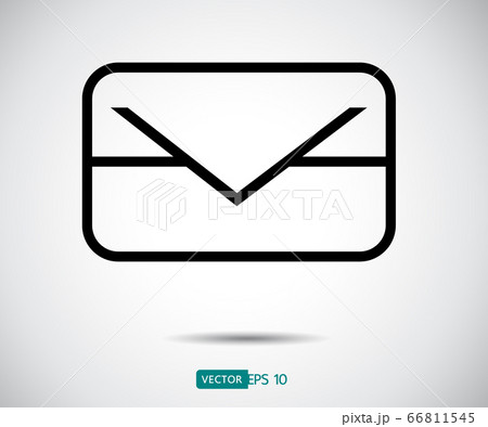 Envelope Mail icon Flat design style.  66811545