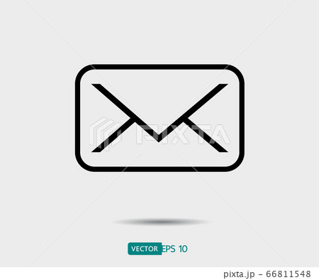 Envelope Mail icon Flat design style. Envelope Mail icon Flat design style. 66811548