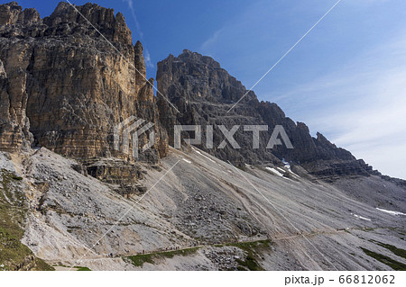 Tre Cime di Lavaredo. Majestic peaks in the 66812062