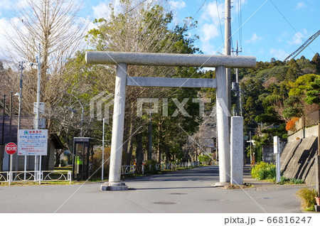 八鶴湖畔の日吉神社の鳥居(千葉県東金市) 八鶴湖畔の日吉神社の鳥居(千葉県東金市) 66816247