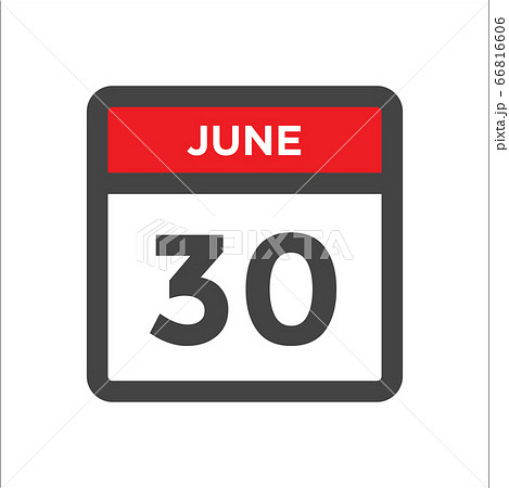 June 30 calendar icon with day of month 66816606