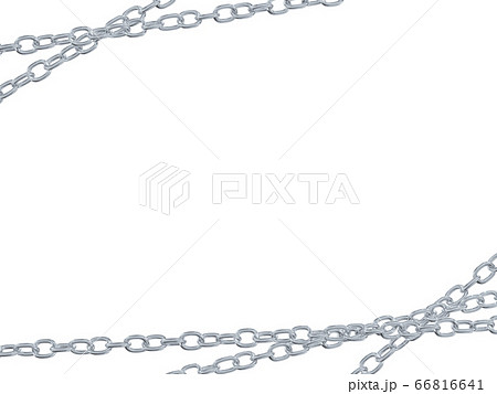 銀の鎖のフレームのイラスト素材
