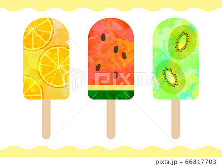 Vector Illustration Of Colorful Popsicles Stock Illustration