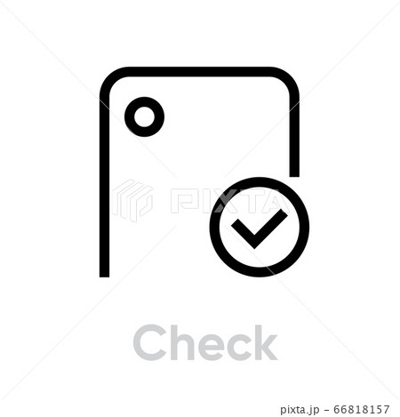 Check Phone Camera icon. Editable line vector. 66818157