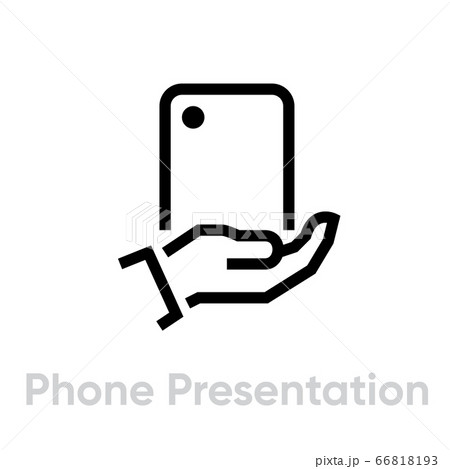 Phone Presentation Camera icon. Editable line vector. 66818193
