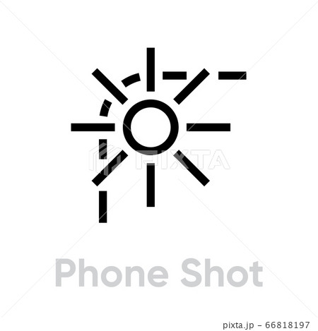 Phone Shot Camera icon. Editable line vector.のイラスト素材 [66818197] - PIXTA