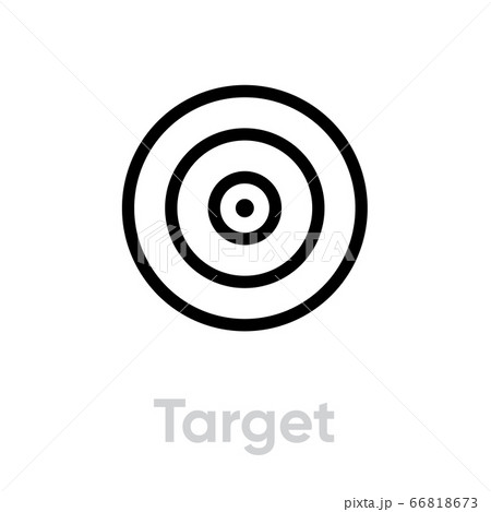 Target icon. Editable line vector. 66818673