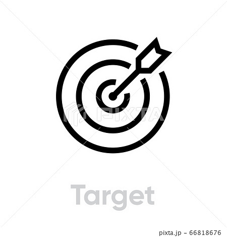 Target icon. Editable line vector. 66818676