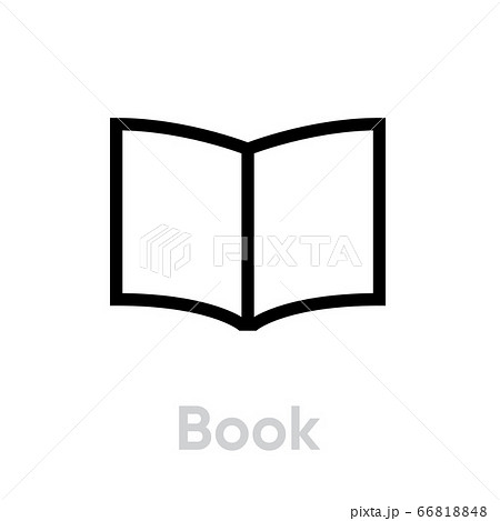 Book icon. Editable Vector Outline. 66818848
